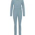 Pyjama Waffle Placket, Blau