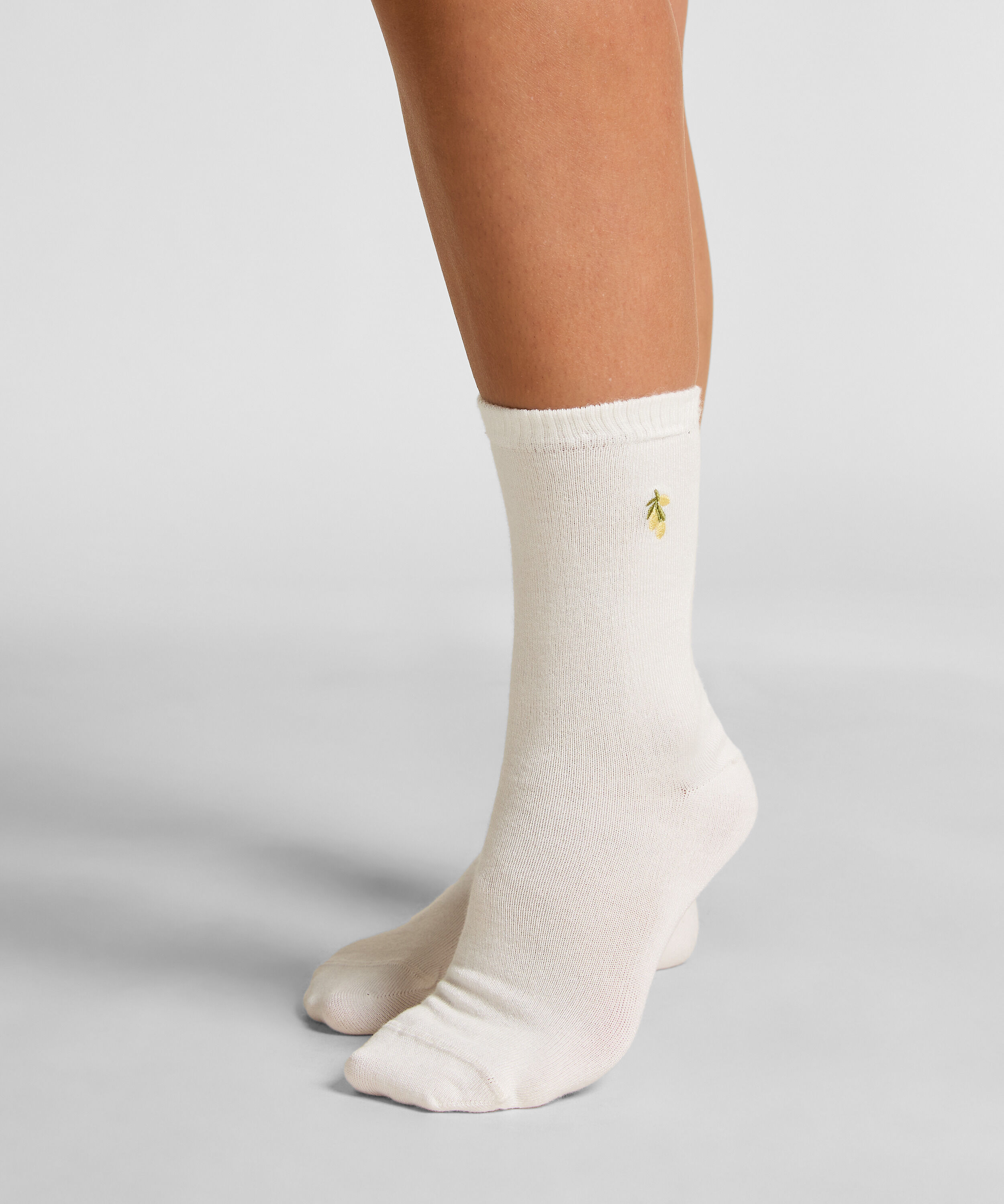 Chaussettes courtes en modal, Blanc