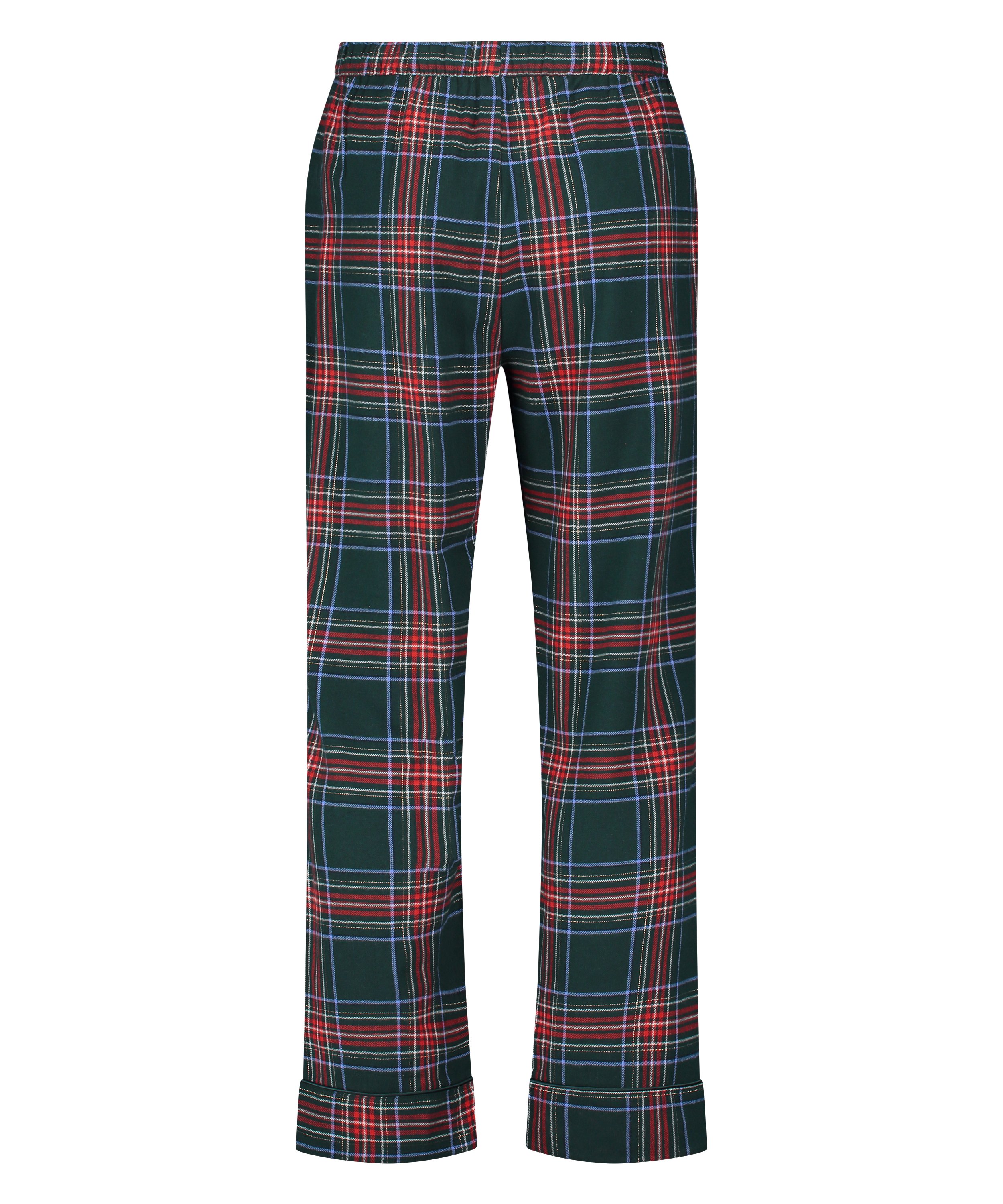 Pyjamahose aus Flanell, Grün, main