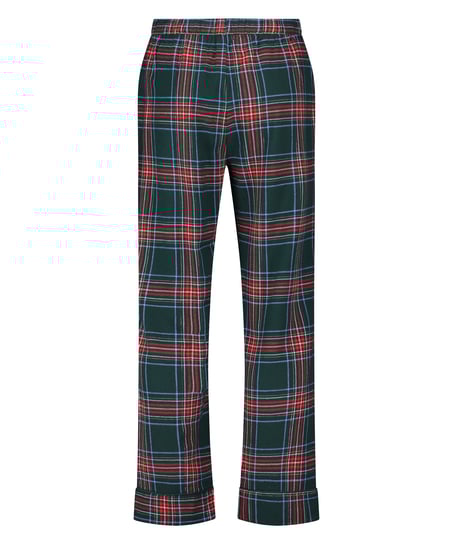 Pyjamahose aus Flanell, Grün