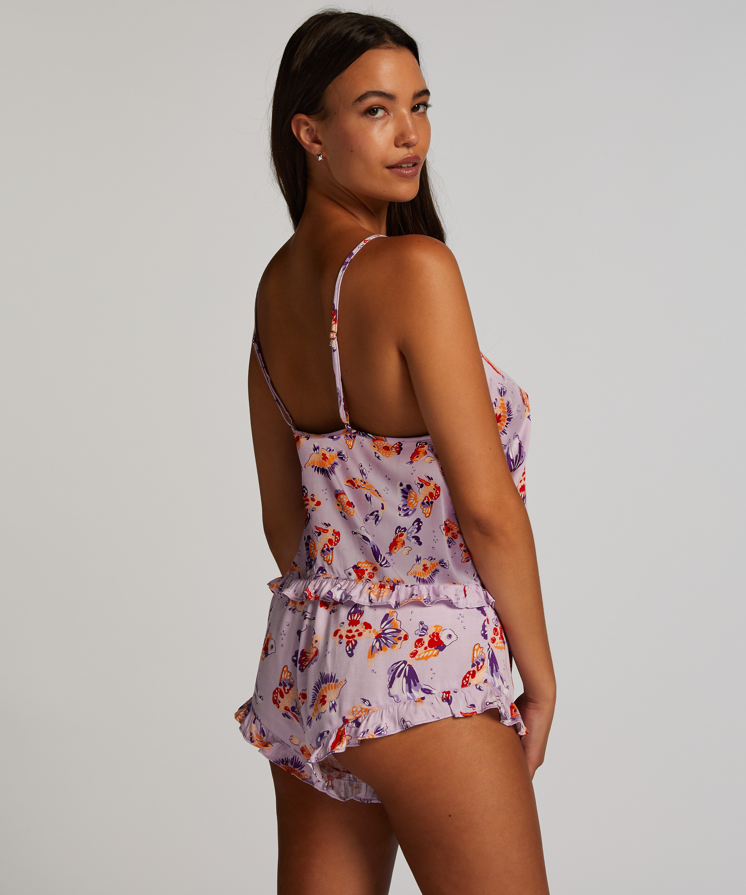 Pyjama-Shorts Satin, Lila, main