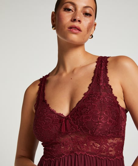 Slipdress Nora Lace, Lila