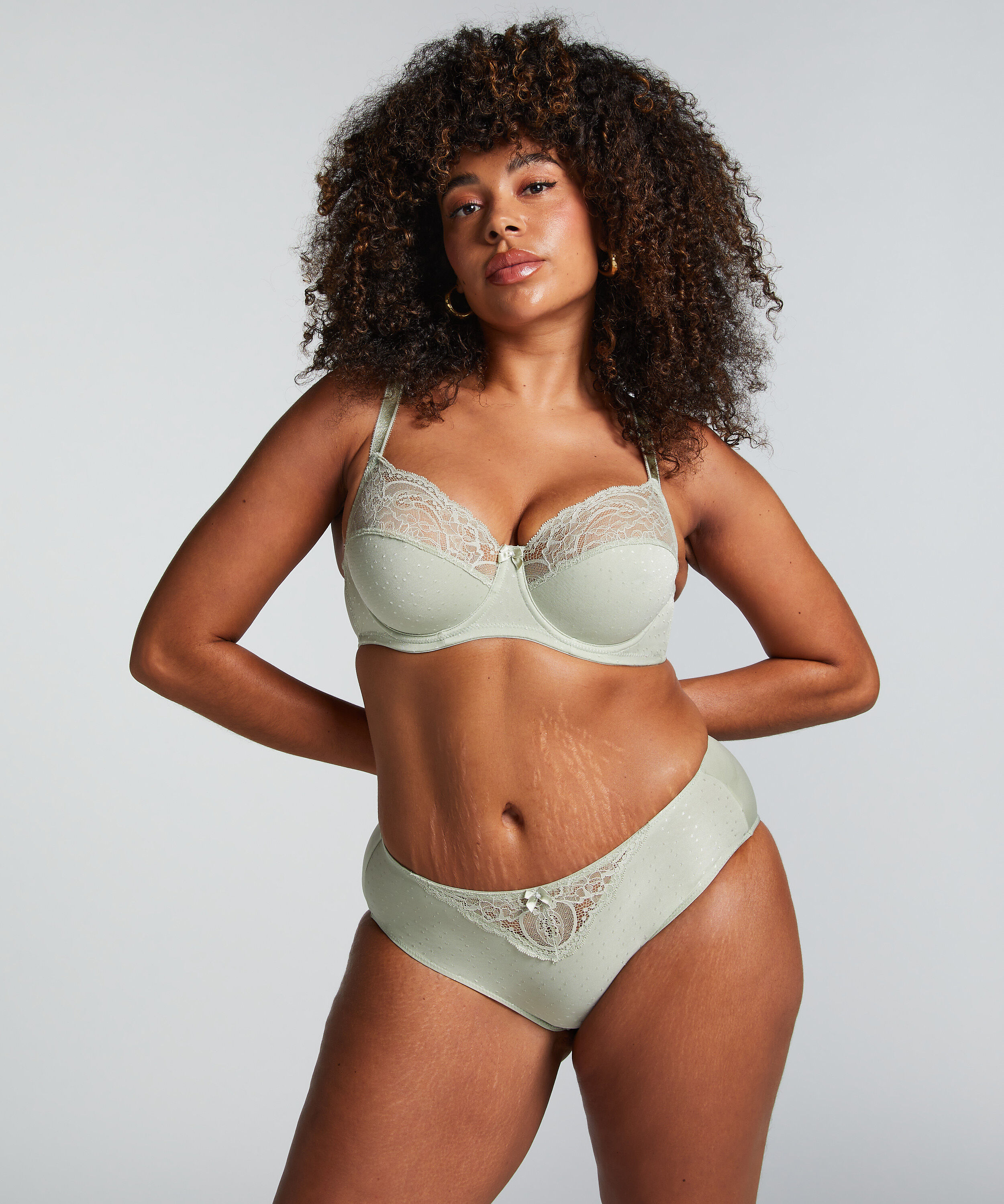 Slip taille haute Sophie, Vert