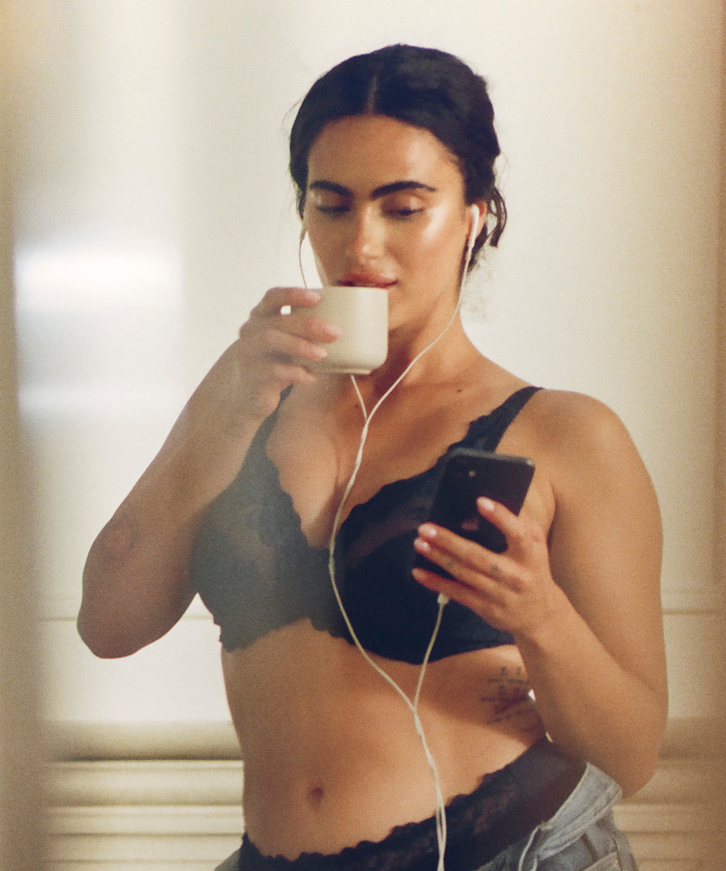 Unwattierter Bügel-BH Diva, Blau, main