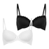 Doppelpack vorgeformter Bügel-BH Lola, Schwarz