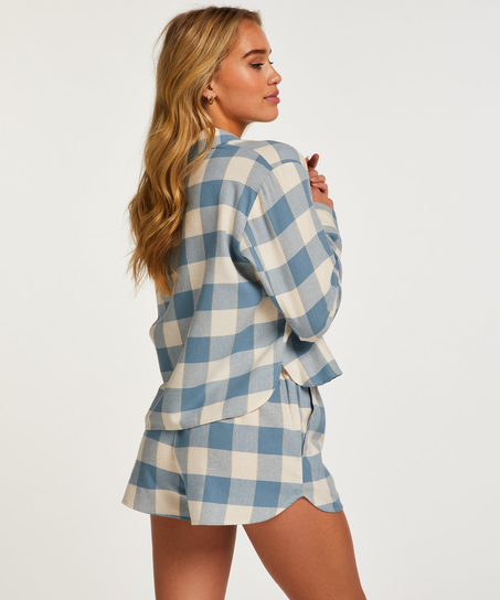 Pyjamatop aus Flanell, Blau