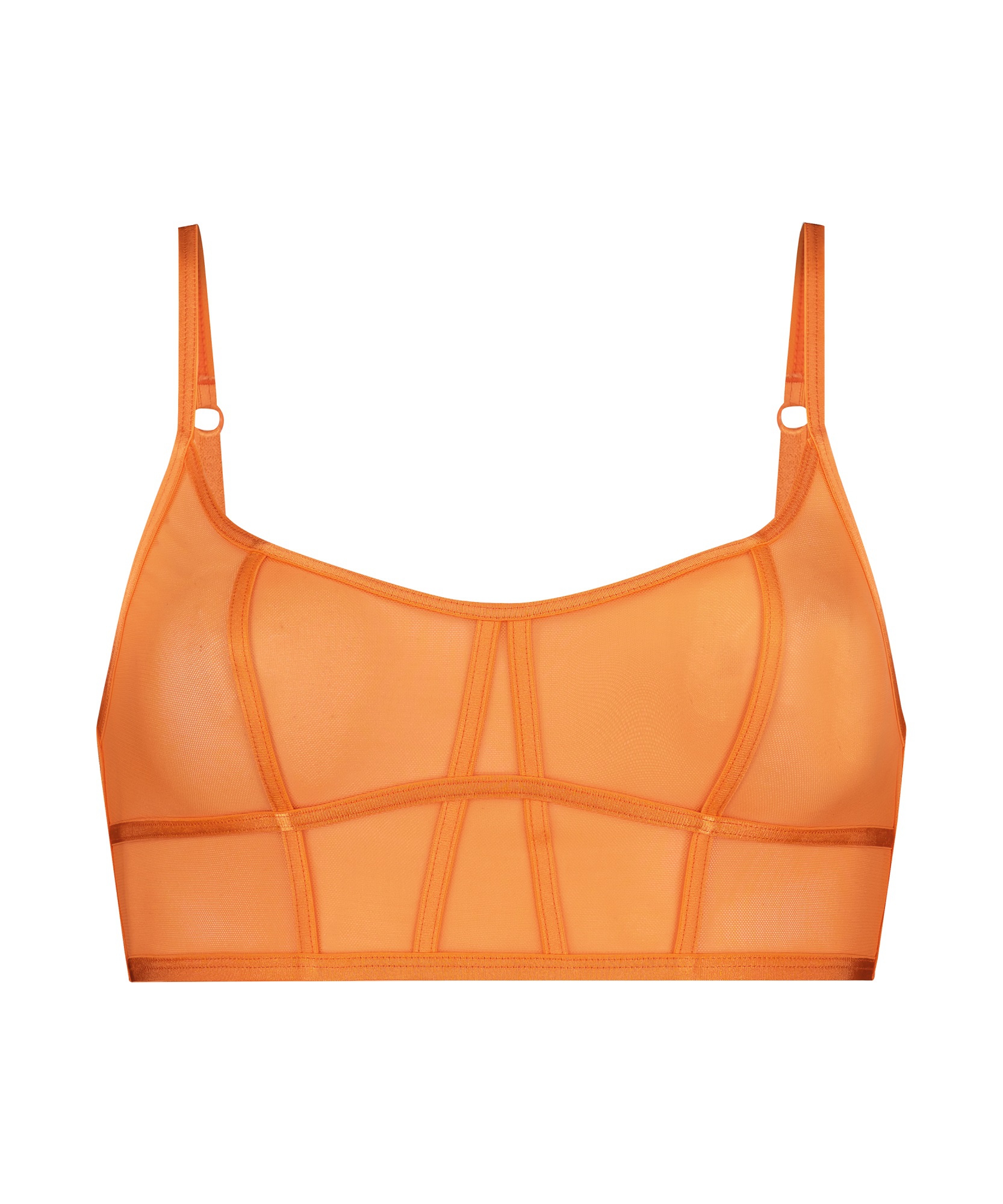 Brassière longline Sexy Mesh, Orange, main