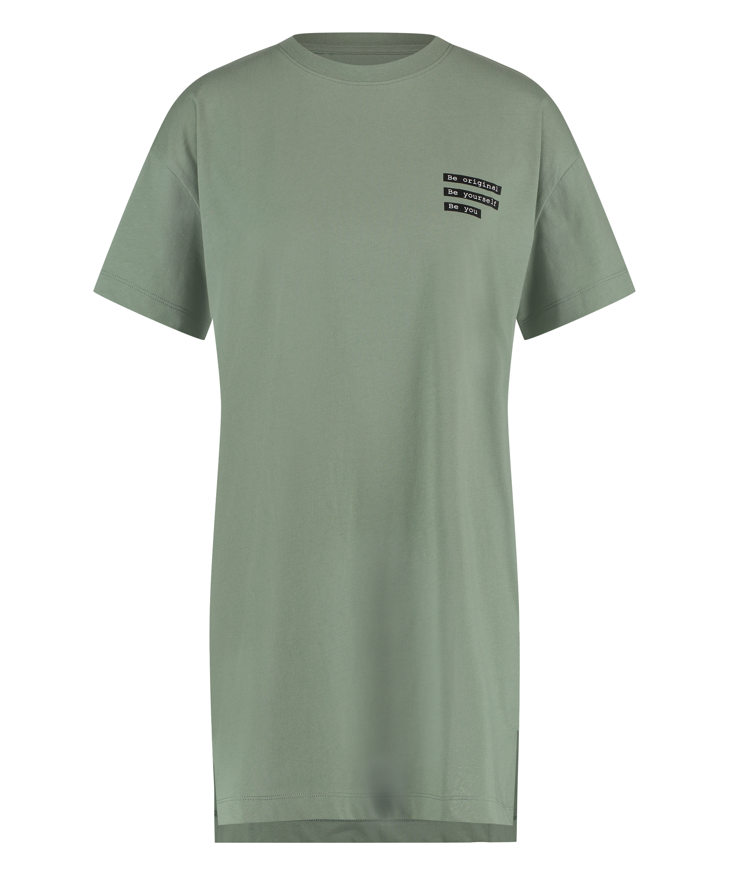 Chemise de nuit à encolure arrondie, Vert, main