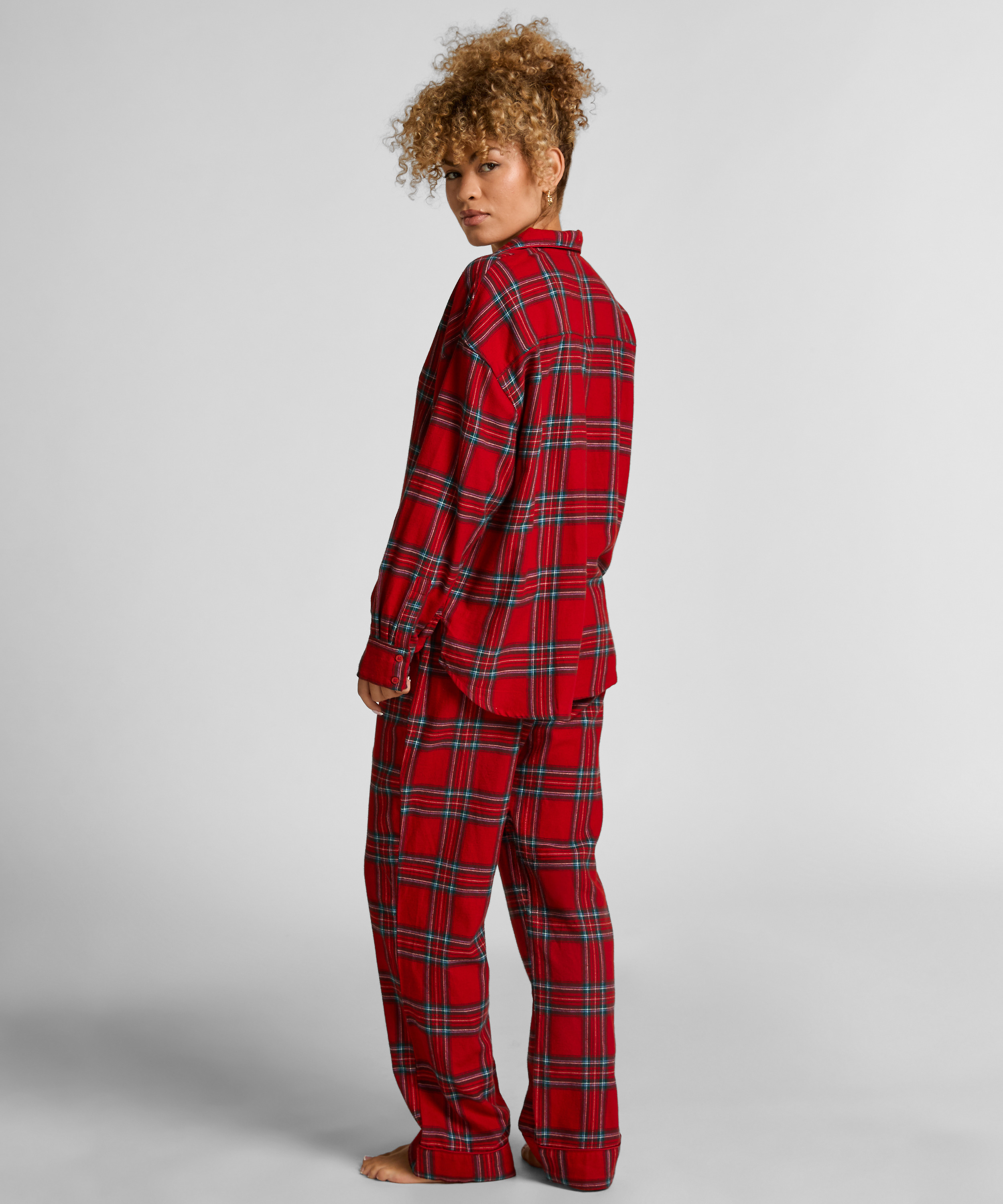 Petite Pyjamahose Flanell, Rot, main