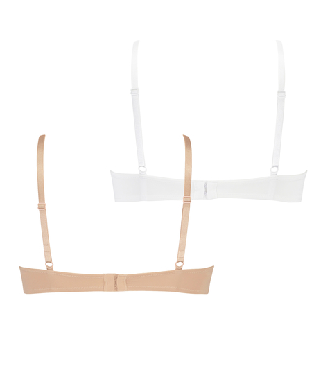 Doppelpack vorgeformter Bügel-BH, Weiß