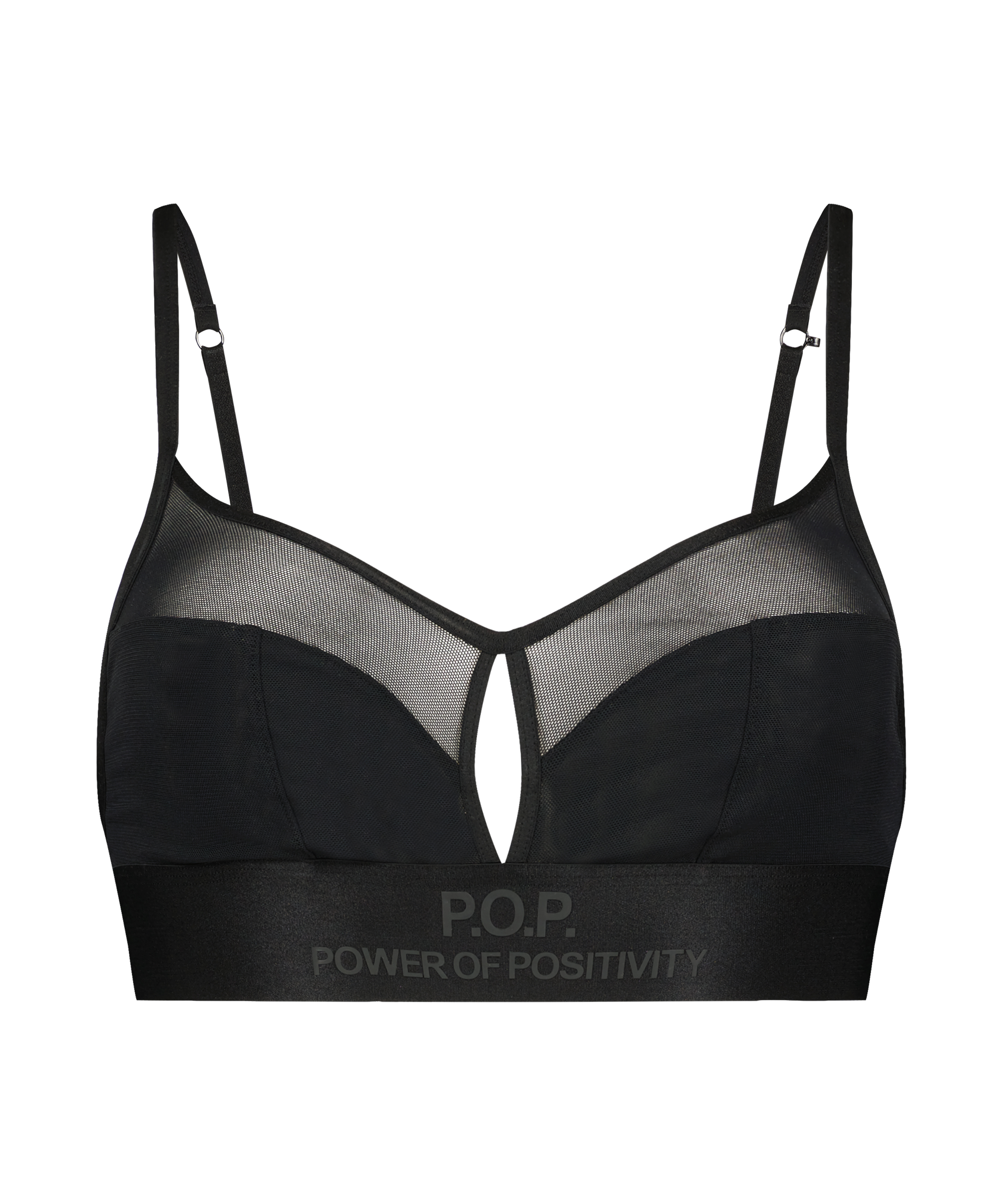 Bralette Mesh-Gewebe Flexing, Schwarz, main