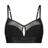 Bralette Mesh-Gewebe Flexing, Schwarz