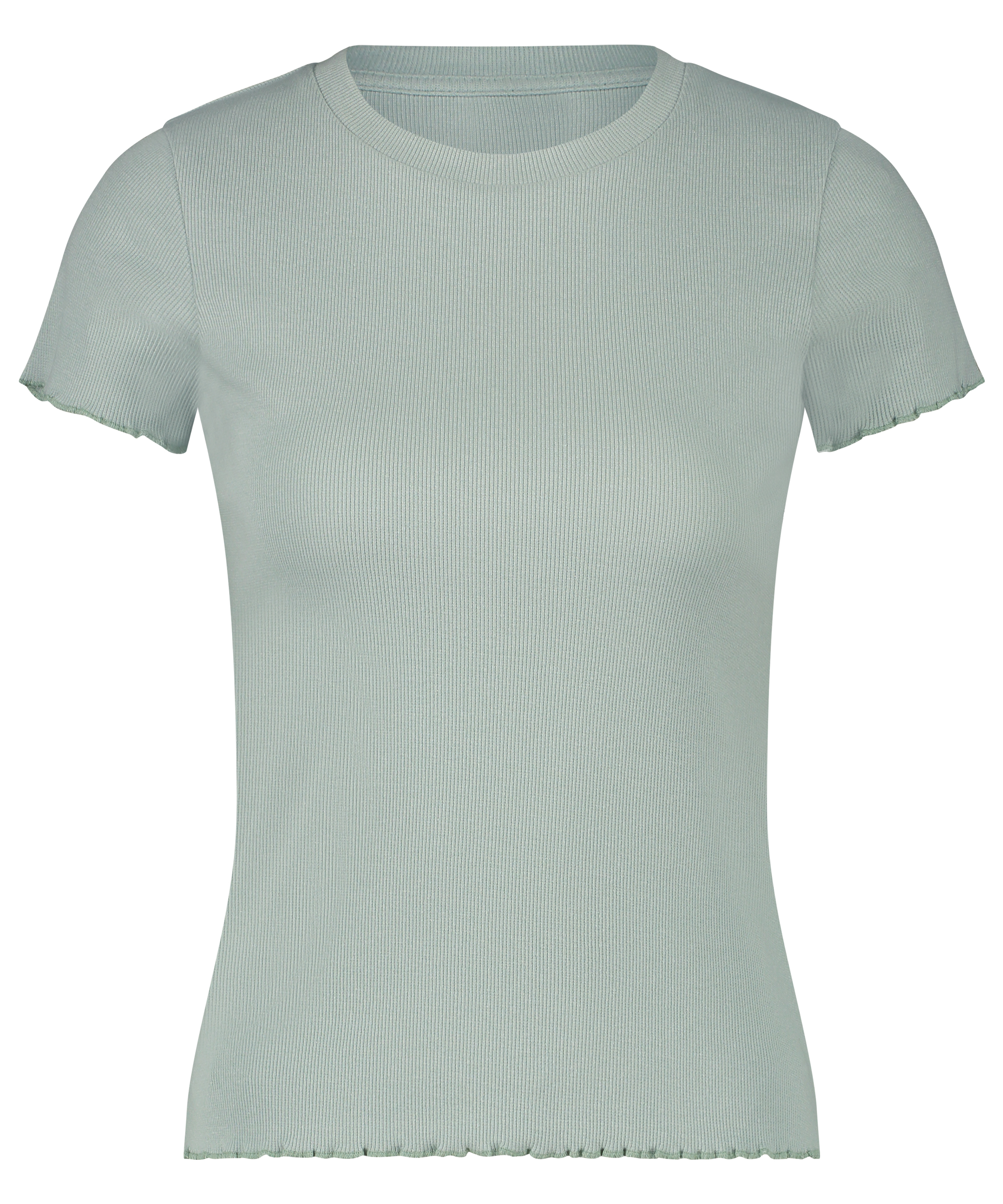 Kurzarm-Baumwollshirt, Grün, main