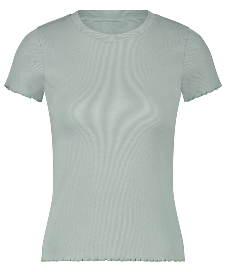 Kurzarm-Baumwollshirt, Grün