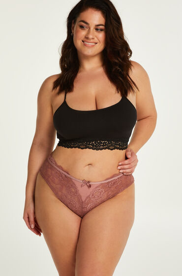 Hunkemöller Brazilian mit hohem Beinausschnitt Chloe Curvy Rose