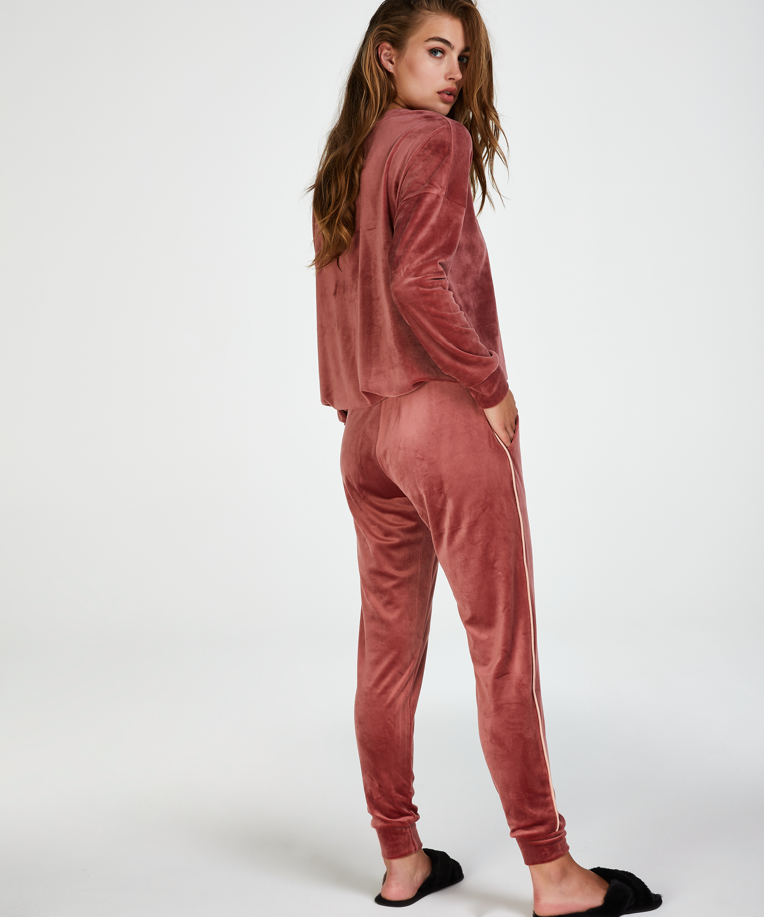 Jogginghose Velours, Rose, main