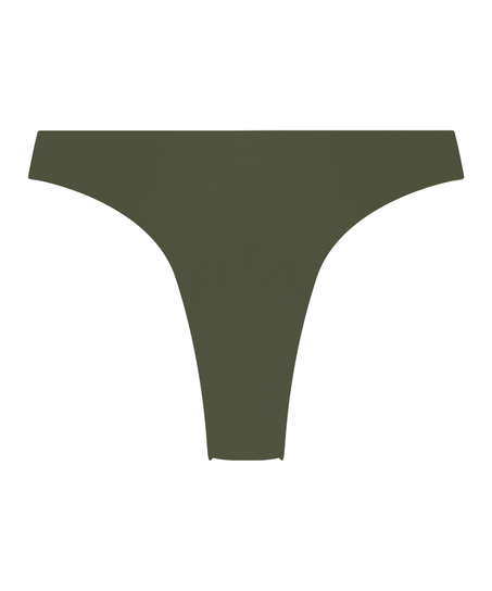 Bikini Slip mit hohem Beinausschnitt Luxe, grün