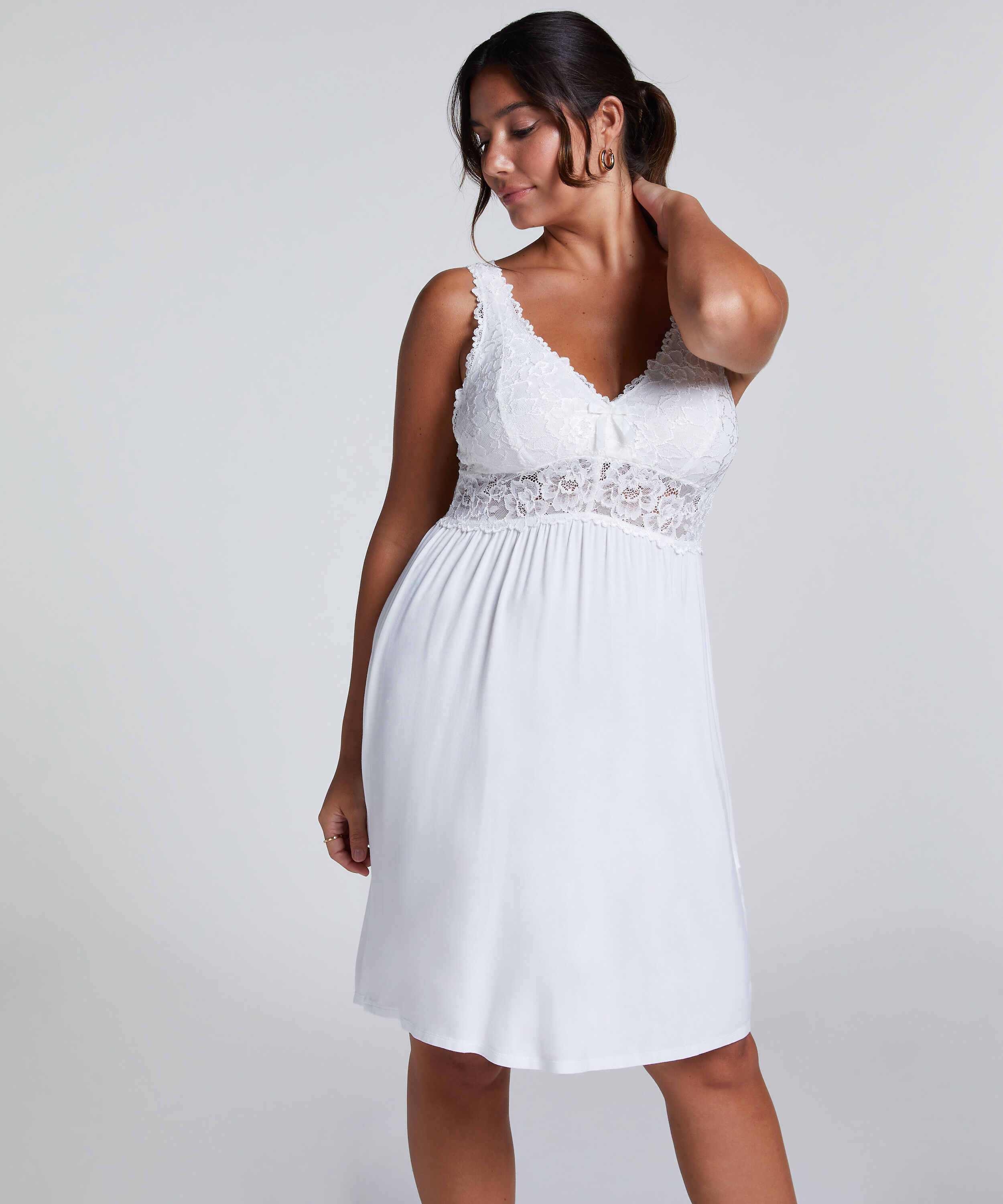 Nuisette Nora dentelle, Blanc Nuisette Nora dentelle, Blanc