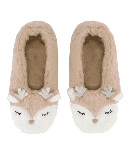 Pantoffeln Ballerina, Beige