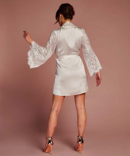 Kimono All Over Lace, Weiß