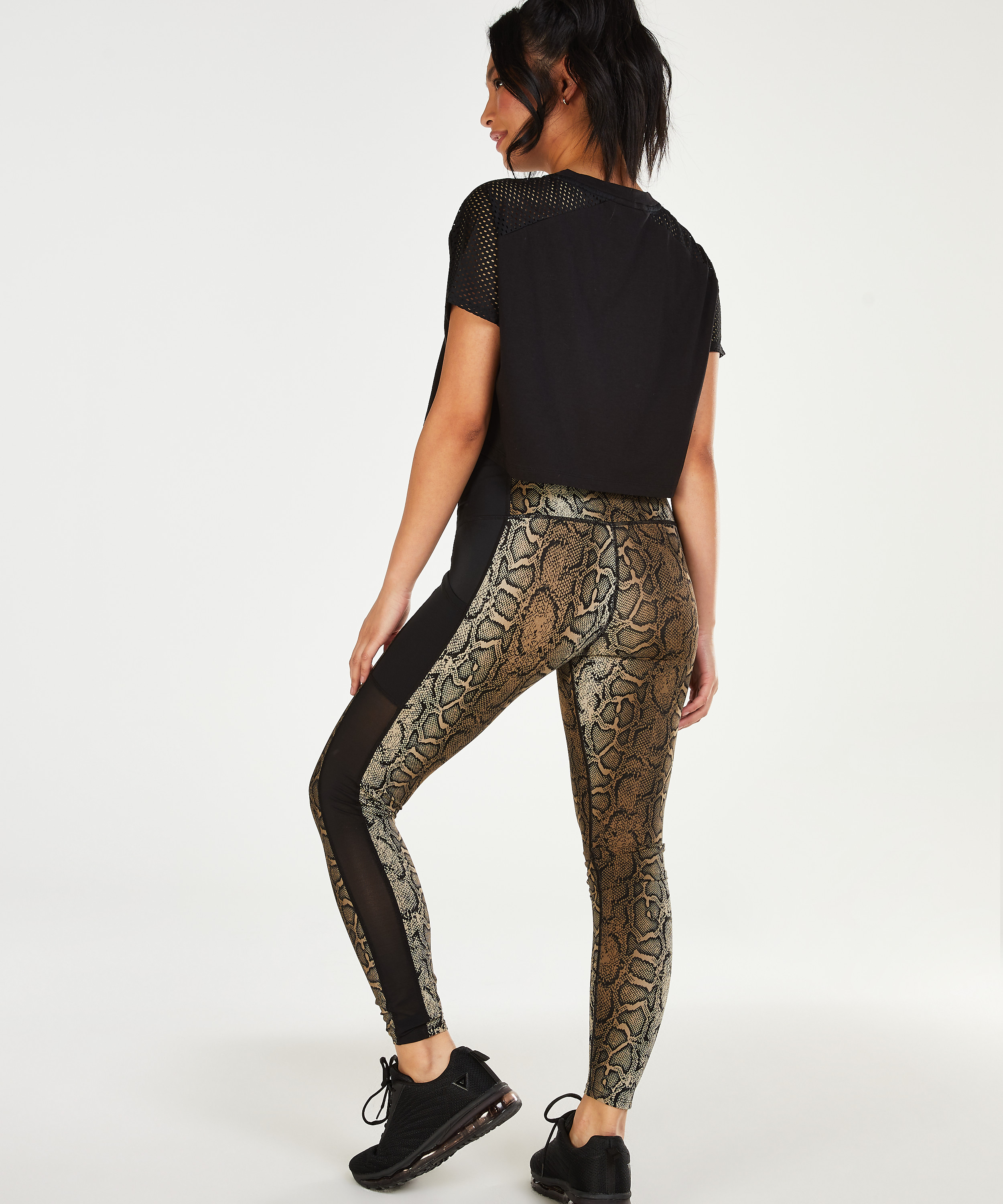 HKMX Crop Top Mesh, Schwarz, main