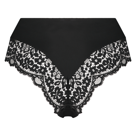 Slip br&eacute;silien &eacute;chancr&eacute; Marina, Noir