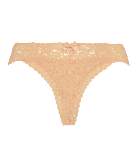 Extra Tief sitzender String Madison, Beige