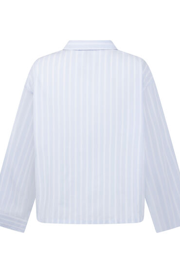 Hunkemöller Jacket Woven Cotton Stripe Blue