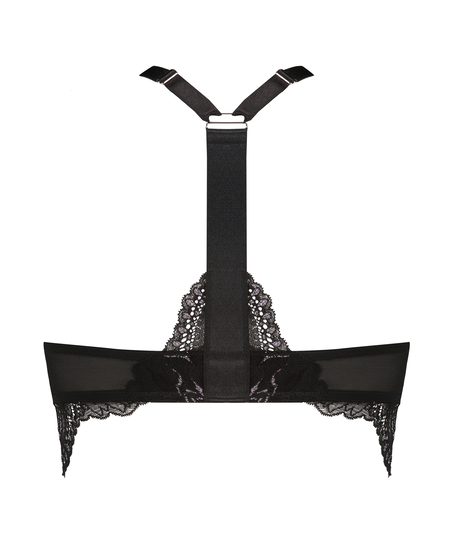 Vorgeformter Longline-Push-up-BH mit Bügel Donna Sparkle, Schwarz