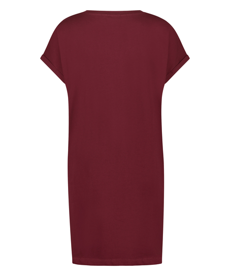 Nachthemd Rundhalsausschnitt, Rot