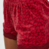 Short velours dentelle, Rouge