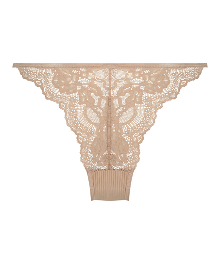 Slip brésilien jambes hautes Kaiden, Beige