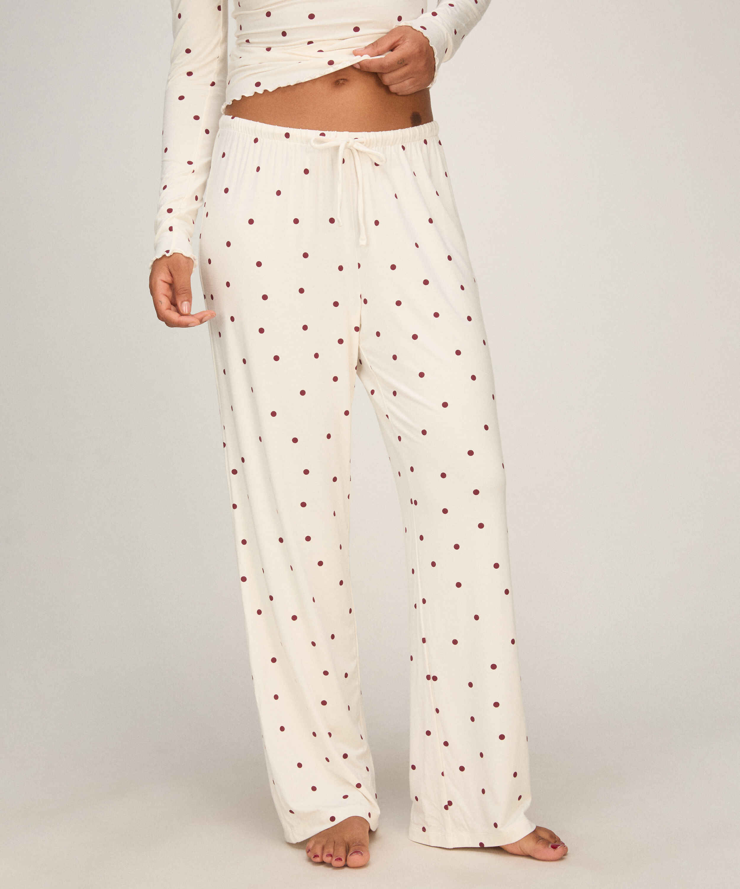 Pant Jersey Dot, Blanc