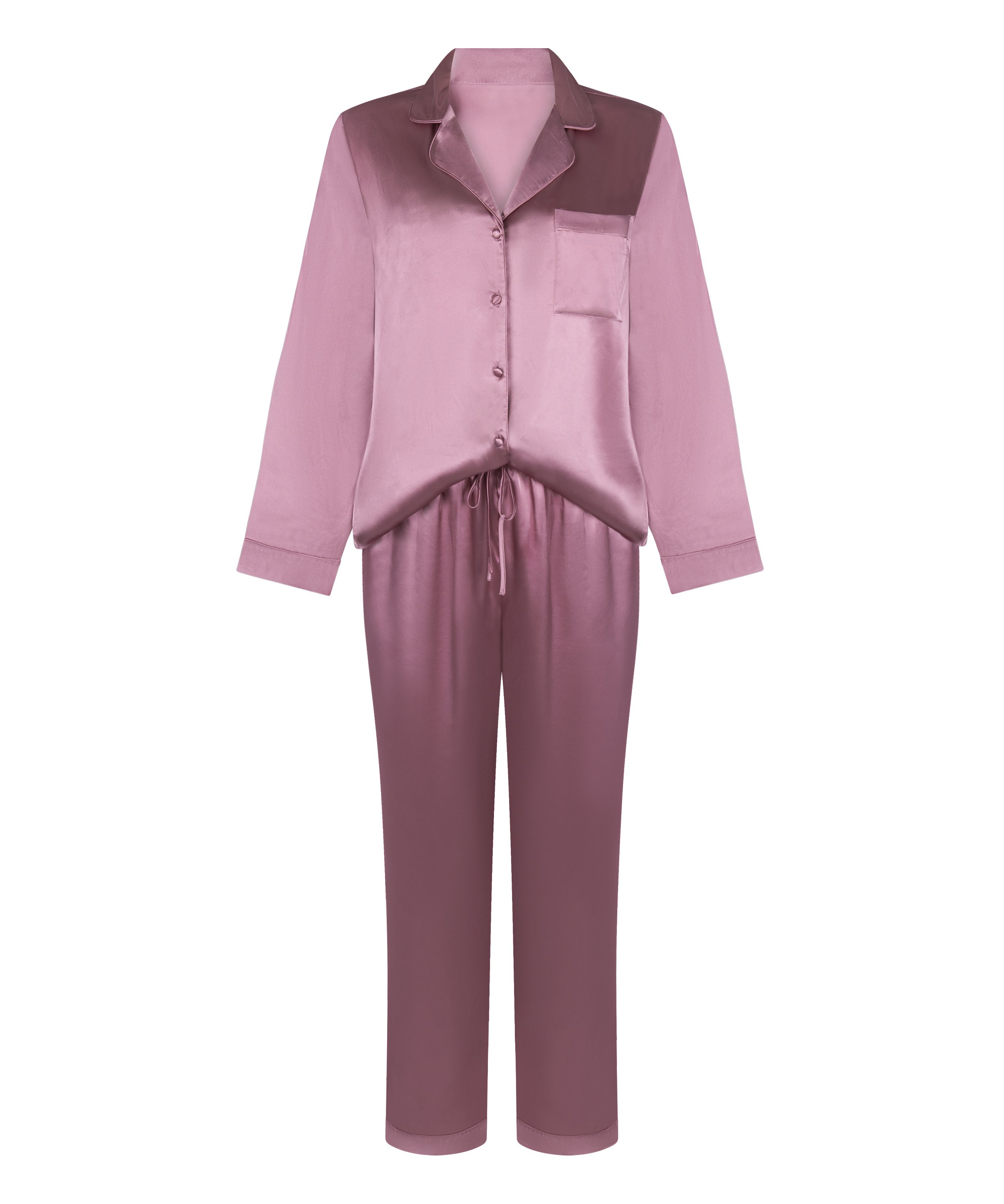 Ensemble de pyjama en satin Shiny, Rose, main