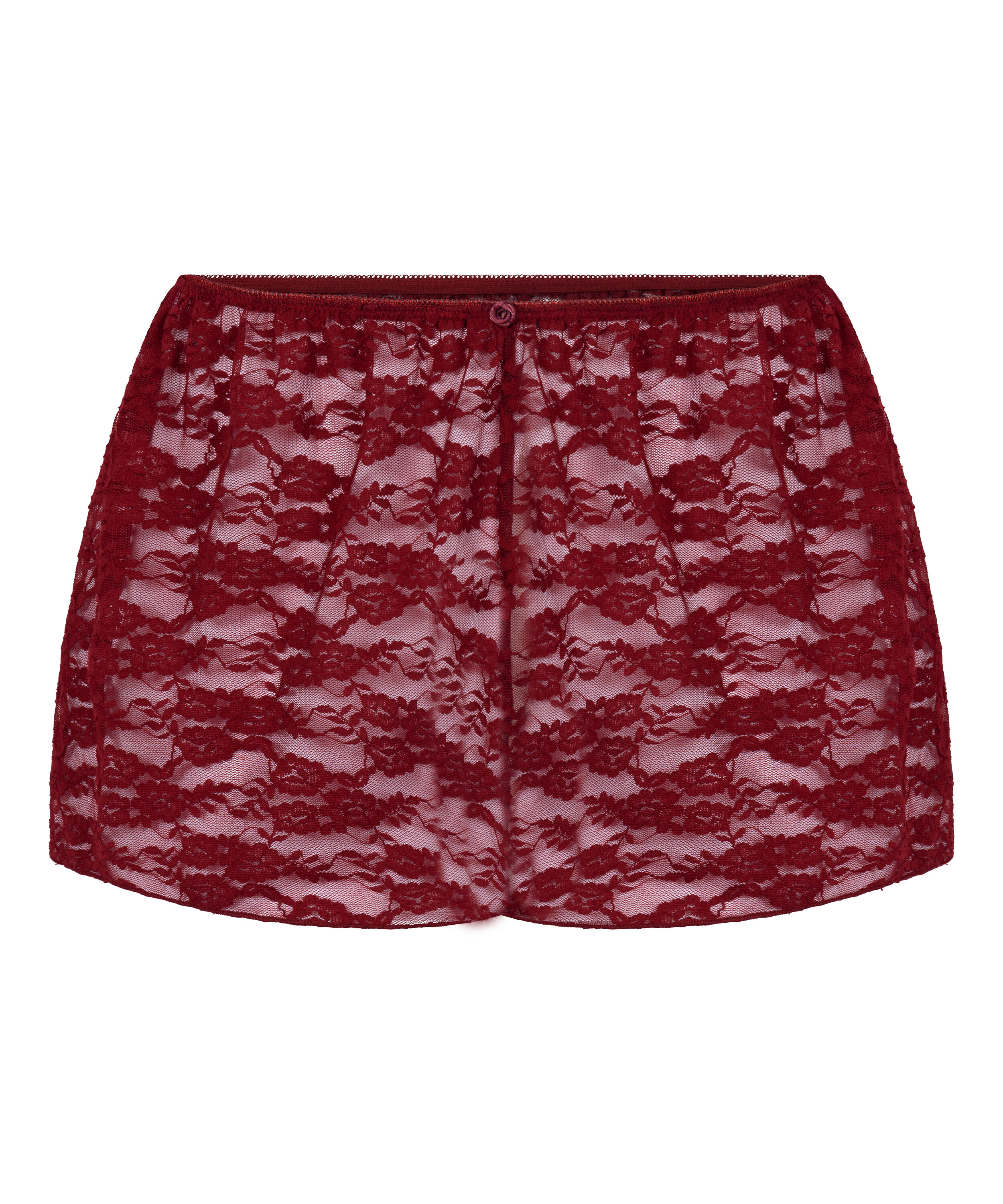 Shorts aus Allover-Spitze, Rot