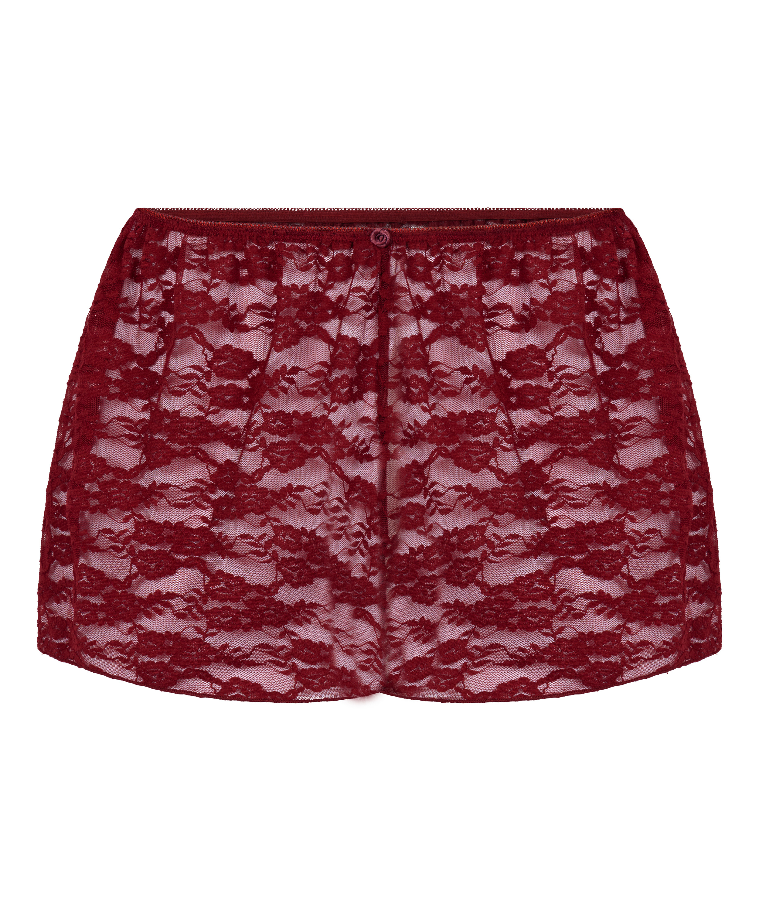 Shorts aus Allover-Spitze, Rot, main