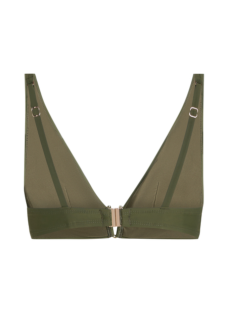 Haut de bikini triangle Luna, Vert