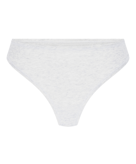 Tanga en coton doux, Gris