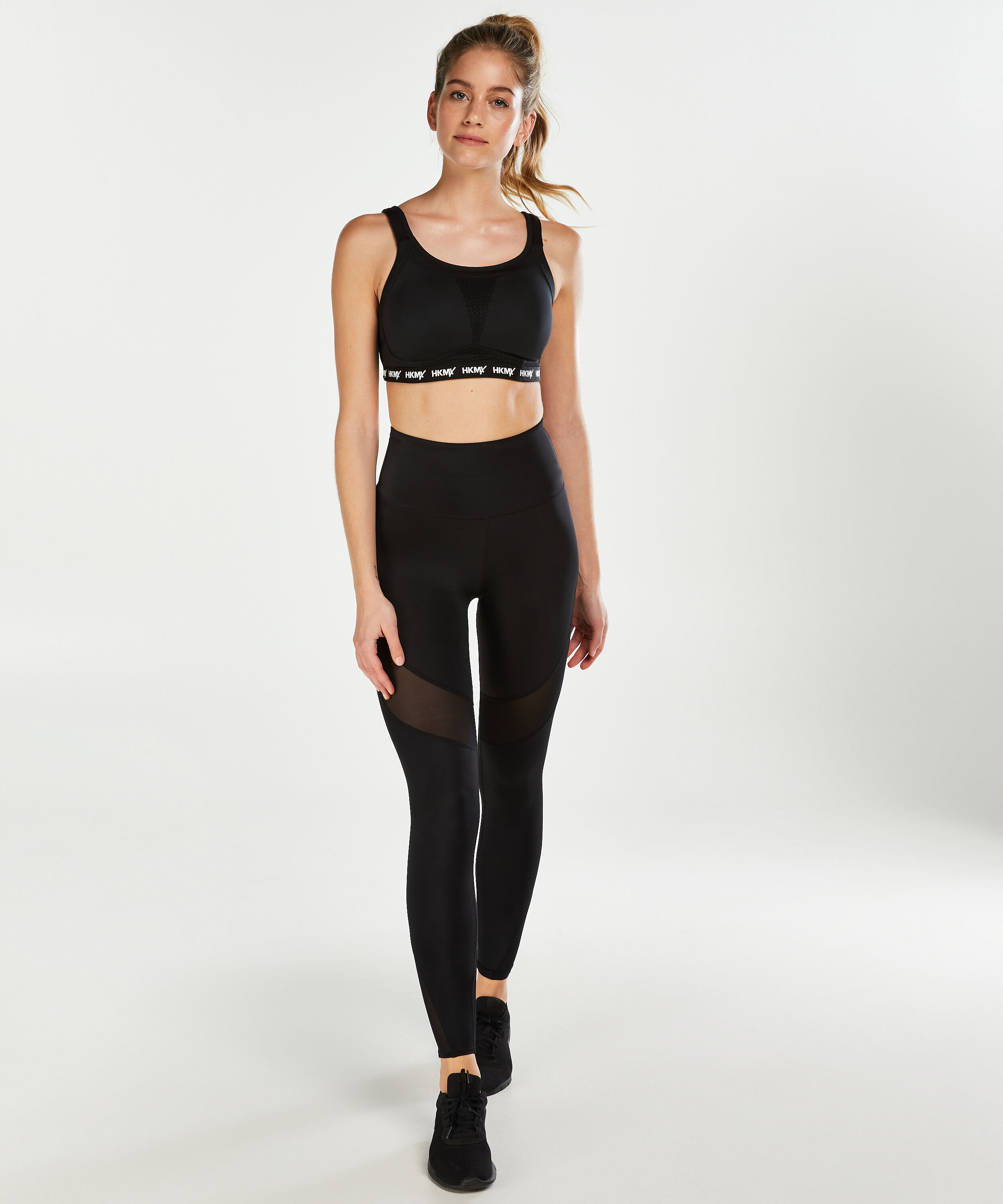Legging de sport taille haute HKMX maille, Noir