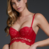 Soutien-gorge &agrave; armatures non-pr&eacute;form&eacute; Miaou, Rouge