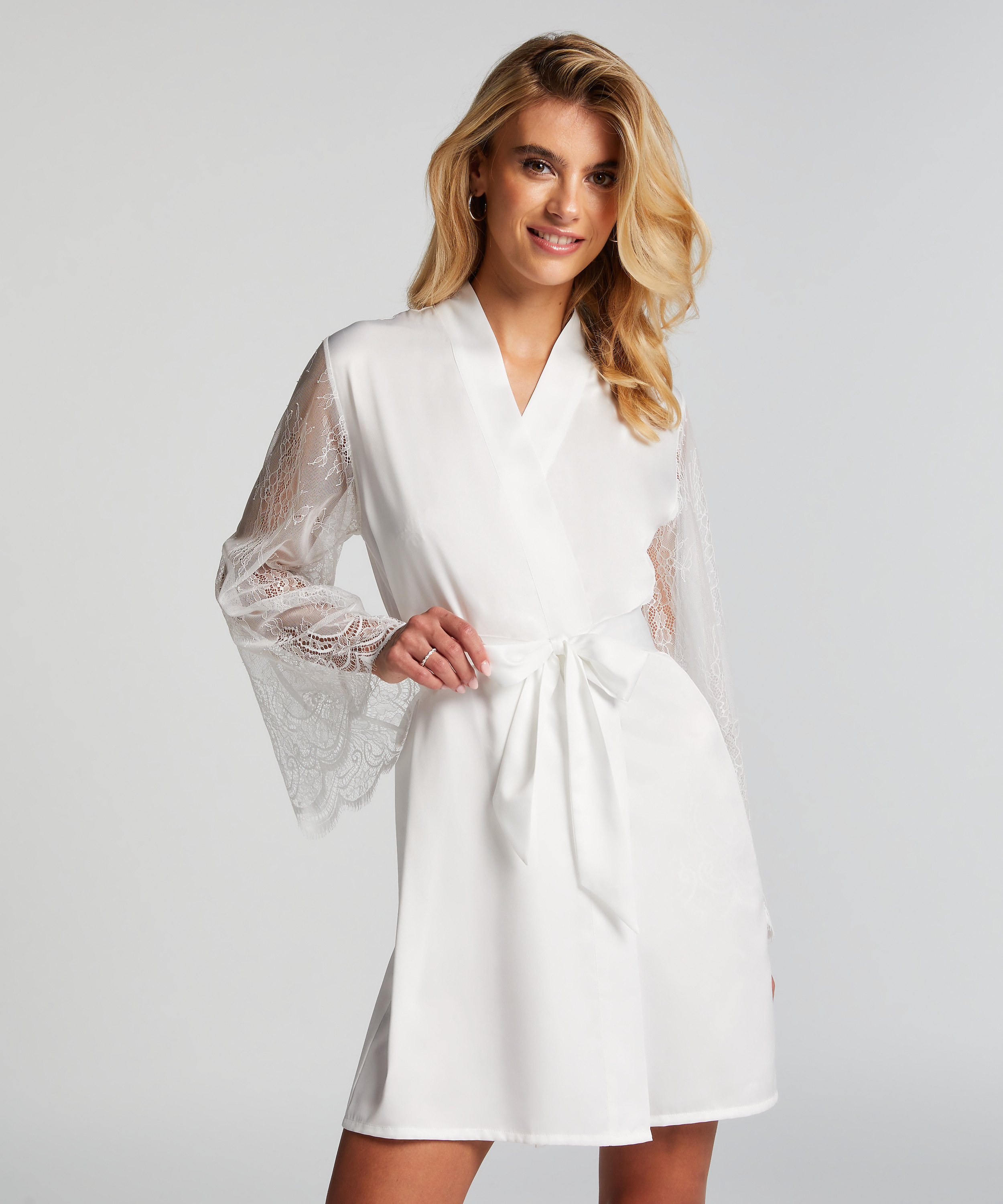 Kimono Satin Bride, Weiß, main