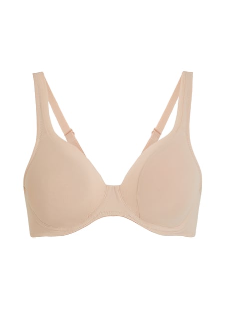 Soutien-gorge à armatures non-préformé en maille, Beige
