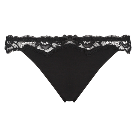 String Secret Lace Baumwolle, Schwarz