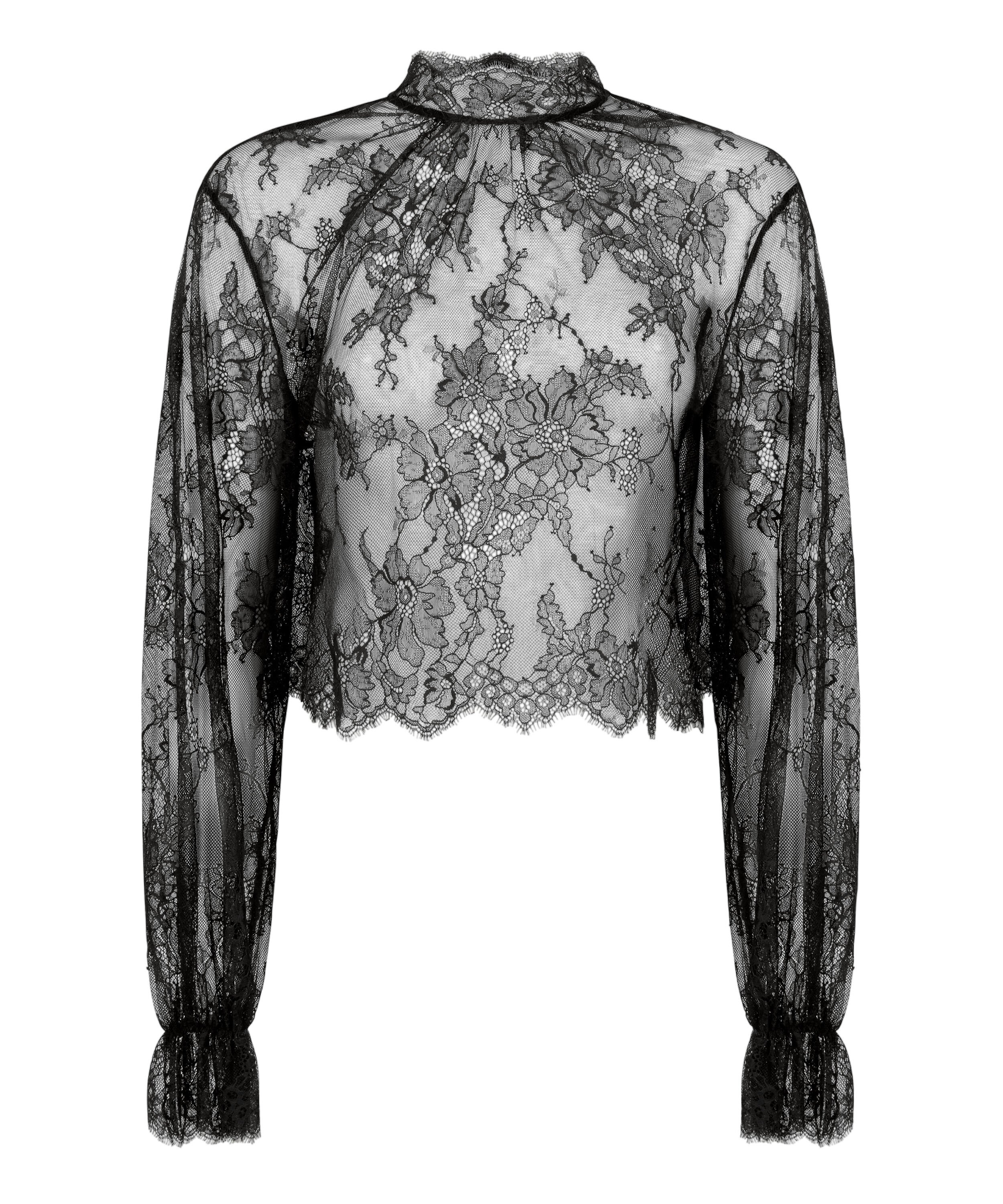 Pyjamatop Cecilia, Schwarz