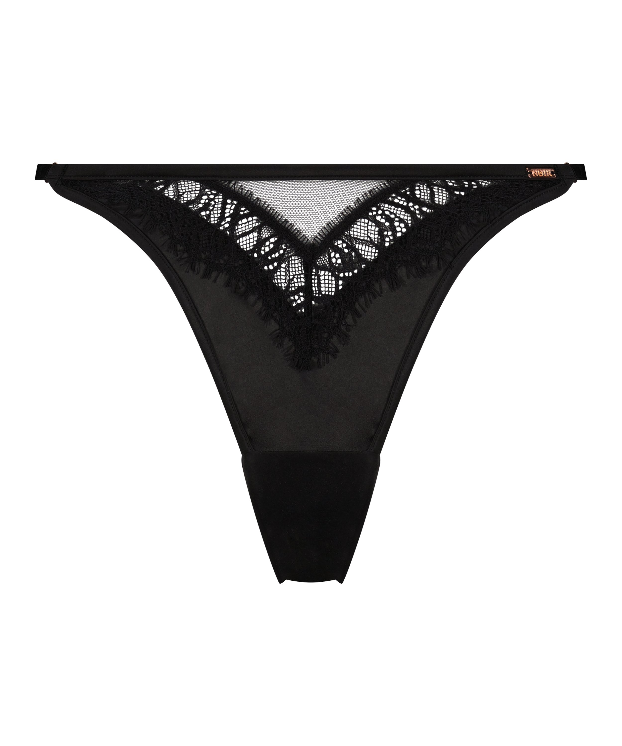 Slip brésilien Aiko, Noir, main