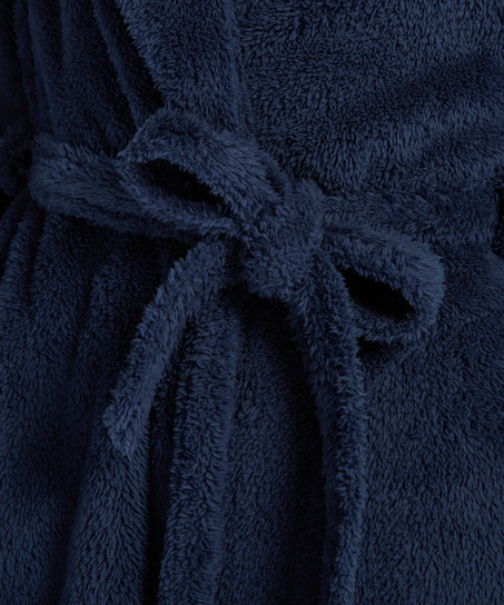 Bademantel Fleece, Blau