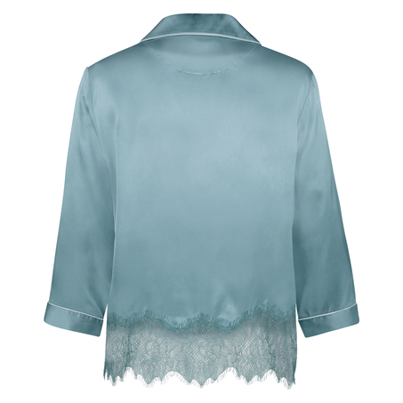 Pyjamajacke aus Seide, Blau