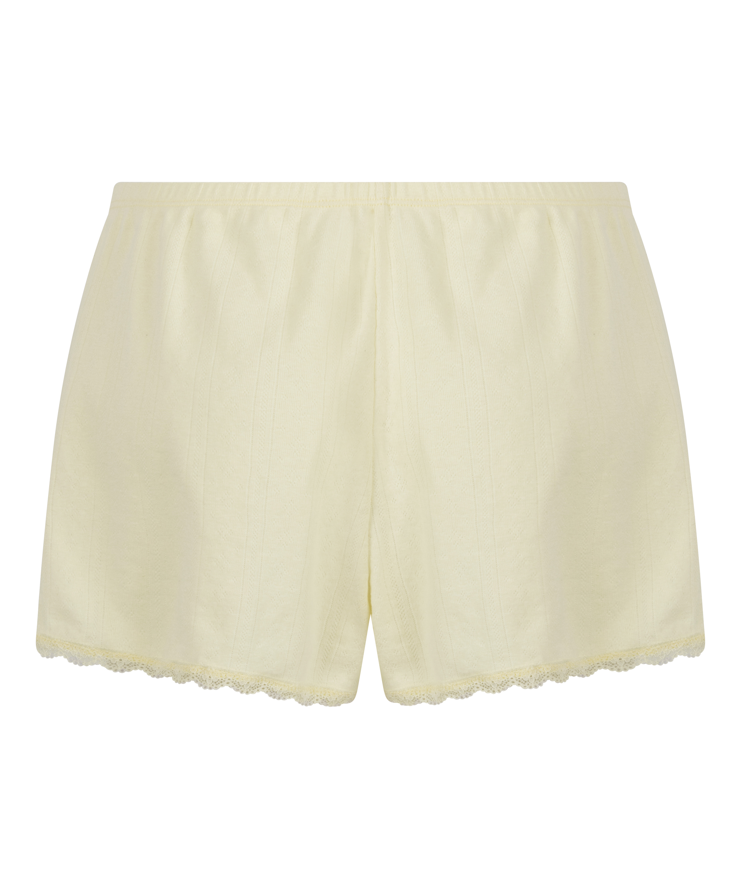 Short Pointelle, Jaune, main