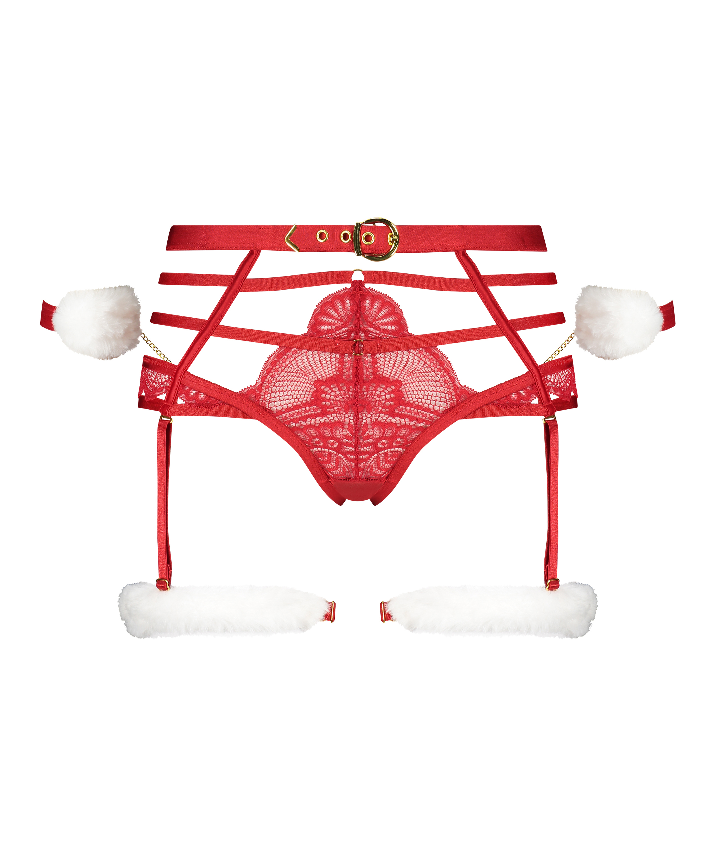 Haut slip brésilien Cindy, Rouge, main