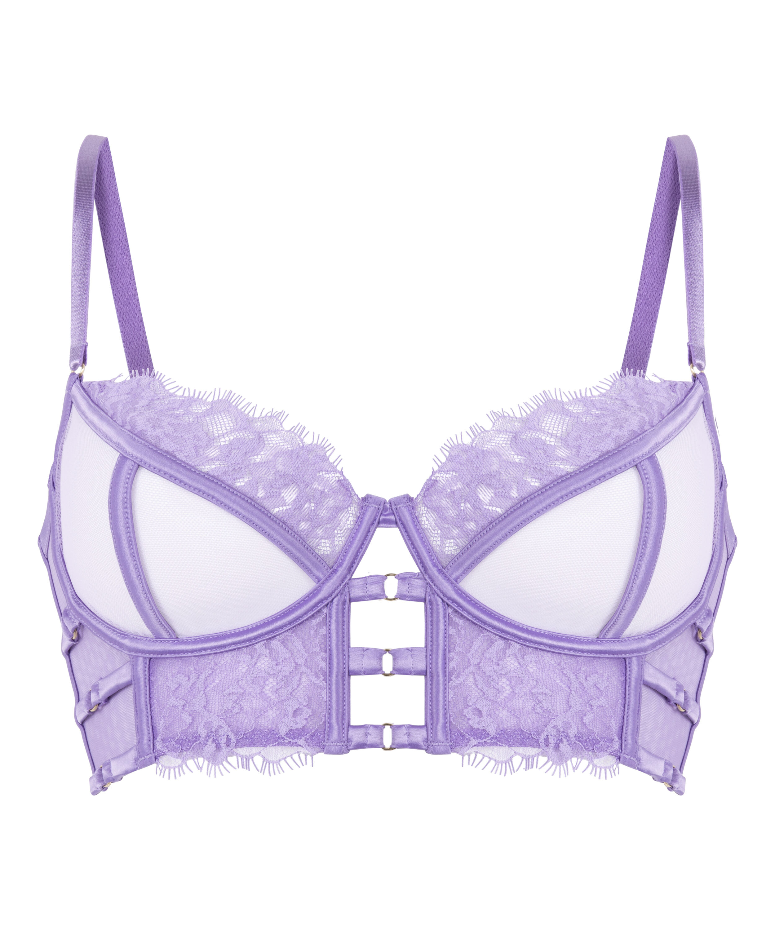 Soutien-gorge &agrave; armatures non-rembourr&eacute; longline Nienke, Violet